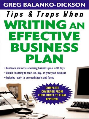 cover image of Tips and Traps For Writing an Effective Business Plan